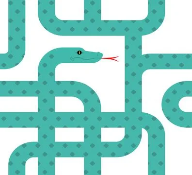 Snake pattern seamless. Serpent background. Ornament of kids fabric イラスト素材