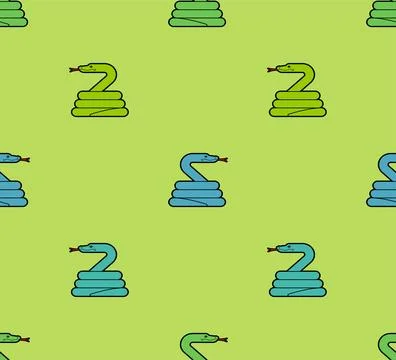 Snake pattern seamless. Serpent background. Ornament of kids fabric Stockillustratie