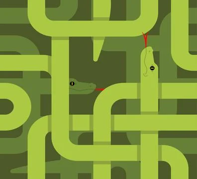 Snake pattern seamless. Serpent background. Ornament of kids fabric Stockillustratie