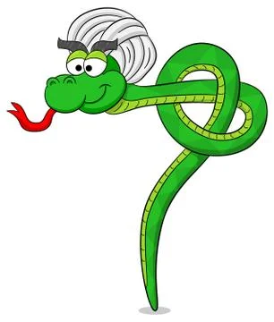 Snake practicing yoga Illustrazione stock