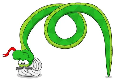 Snake practicing yoga Illustrazione stock