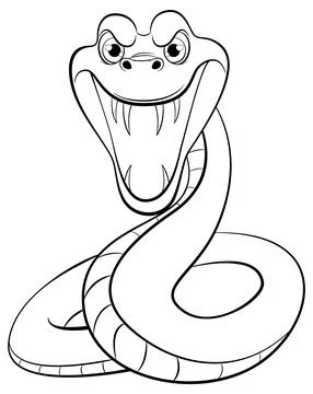 Snake Ready to Bite Stock Illustration