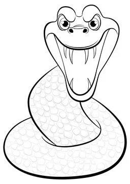 Snake Ready to Bite Stock Illustration