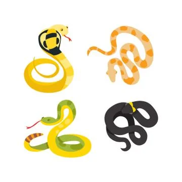 Snake reptile cartoon vector Illustrazione stock