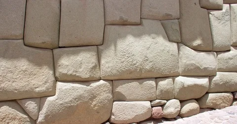 Snake/ Reptile/ Serpent Shape Stone Blocks on a Wall in Cusco Peru Video stock 78770031