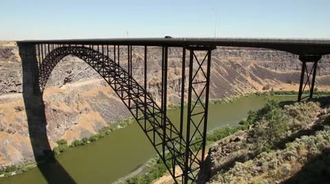 Snake River Canyon Perrine Bridge 1 Stock Footage