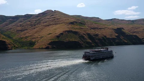 Snake River Cruise Ship 스톡 동영상 128145025