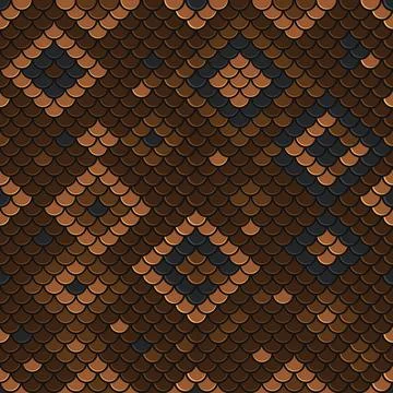 Snake Scales Seamless Pattern Stock Illustration