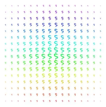 Snake Shape halftone Spectral pattern Stock Illustration