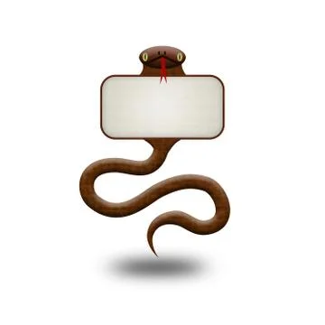 Snake shows an empty screen Stock Illustration