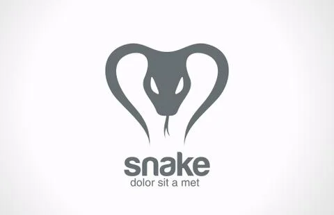 Snake silhouette vector logo design template. tattoo style icon. Stock Illustration