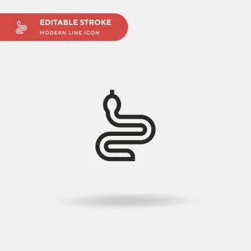 Snake Simple vector icon. Illustration symbol design template for web mobile  스톡 일러스트