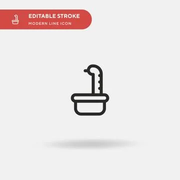 Snake Simple vector icon. Illustration symbol design template for web mobile  Stock Illustration