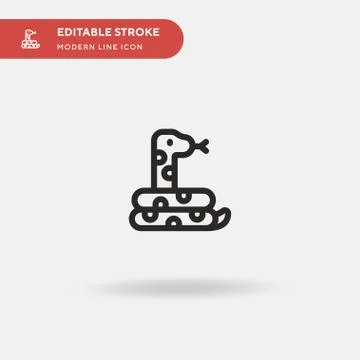 Snake Simple vector icon. Illustration symbol design template for web mobile  イラスト素材