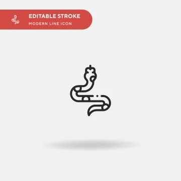 Snake Simple vector icon. Illustration symbol design template for web mobile  Stock Illustration