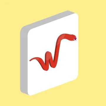 Snake Simple vector icon. Illustration symbol design template for web mobile  Illustration