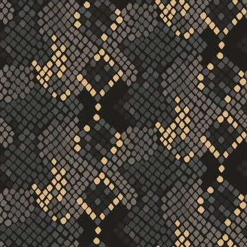 Snake skin artificial seamless vector texture Illustrazione stock