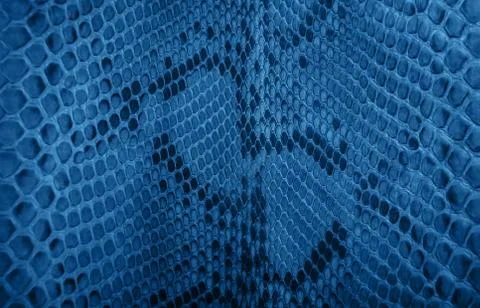 Snake skin pattern toned classic blue color Foto stock