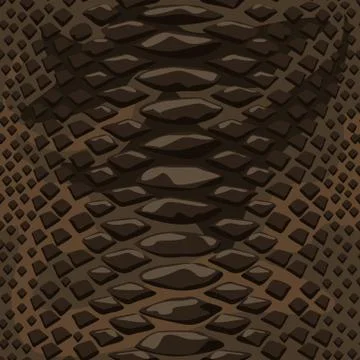 Snake skin seamless background. Flat and solid color style vector illustration. Stock Illustration