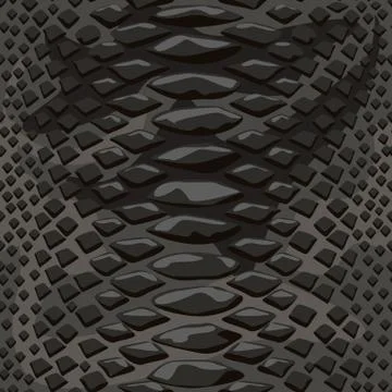 Snake skin seamless background. Flat and solid color style vector illustration. Stock Illustration