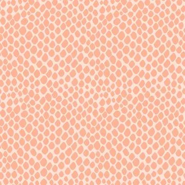 Snake skin seamless pattern with color of year 2024 Peach Fuzz. Texture of sc Stock Illustration