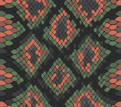 Snake skin, speckled pattern. Leather seamless texture. Vector 库存插图