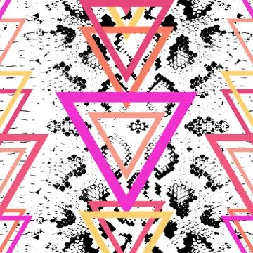 Snake skin texture background. bright black magenta pink orange lilac purple  스톡 일러스트