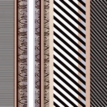 Snake skin texture with diagonal stripes. Geometric pattern. Animal print Stock Illustration