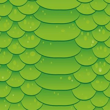 Snake skin texture. Seamless pattern green background. Vector Stock Illustration