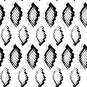 Snake skin texture. Seamless pattern black on white background. Vector 스톡 일러스트
