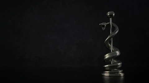 Snake Staff Of Asclepius Stock Illustration