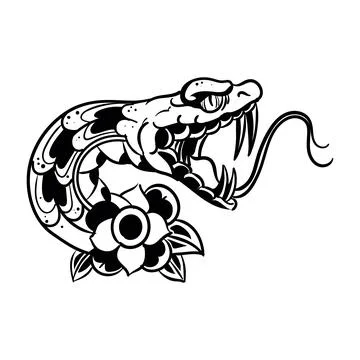 Snake tattoo design イラスト素材