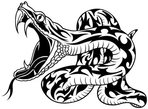 Snake Tattoo Illustrazione stock