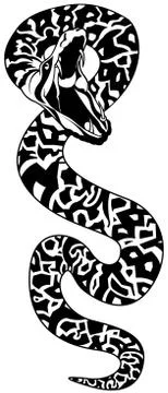 Snake Tattoo Illustrazione stock