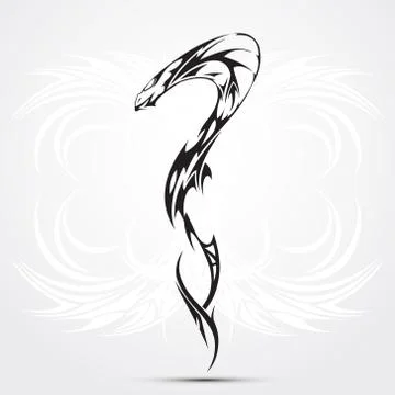 Snake tattoo Illustrazione stock