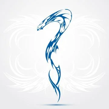 Snake tattoo Stock Illustration