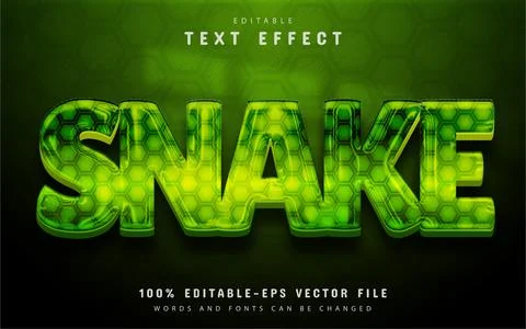 Snake text effect Stock Illustration