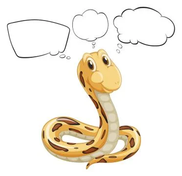 A snake thinking Stock Illustration