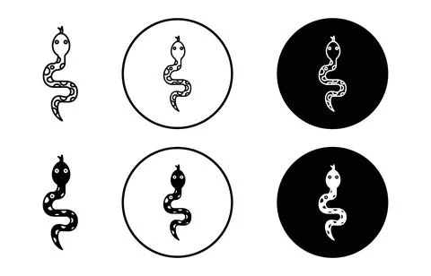 Snake vector icon mark set symbol for web application イラスト素材