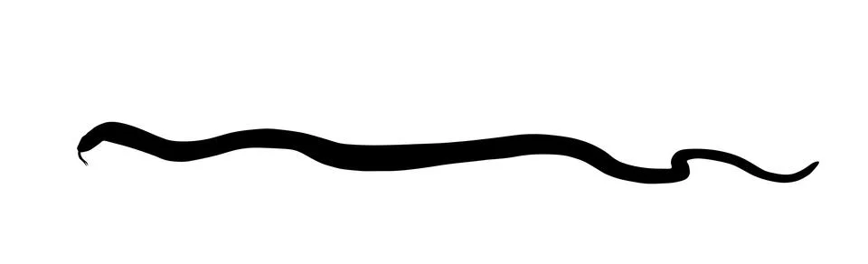 Snake vector silhouette isolated on white background Stock Illustration