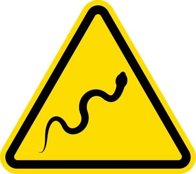 Snake warning sign. Illustrazione stock