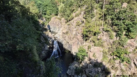 The Snake Waterfall (Cascata del Serpente) in the Beigua Natural Regional Park Stock Footage 317514295