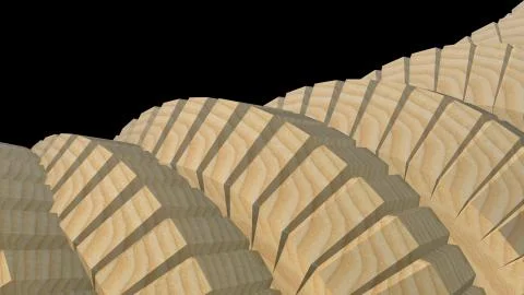 Snake worm spine like 3d rendered gears mechanism abstract background new Stockillustratie