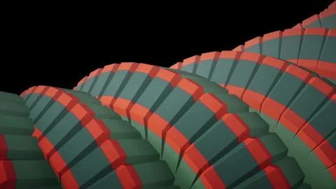Snake worm spine like 3d rendered gears mechanism abstract background new Stockillustratie