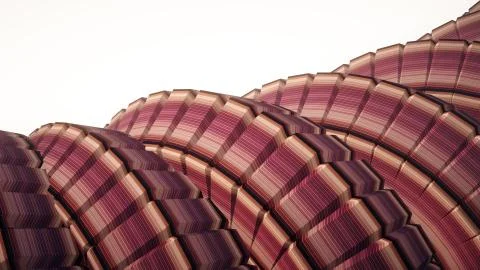 Snake worm spine like 3d rendered gears mechanism abstract background new Illustrazione stock