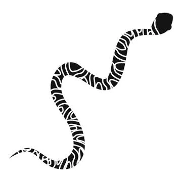 Snake wriggling icon, simple style Illustrazione stock