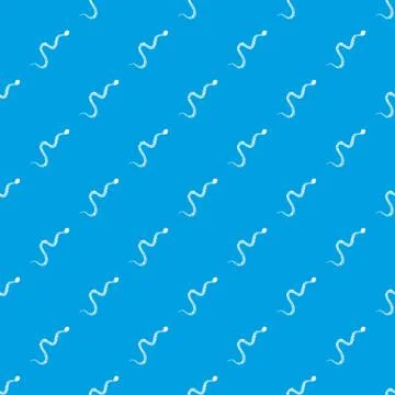 Snake wriggling pattern seamless blue 스톡 일러스트
