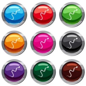 Snake wriggling set 9 collection Illustration