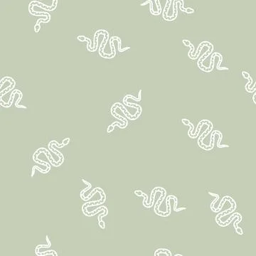 Snake in zoo line seamless pattern 스톡 일러스트