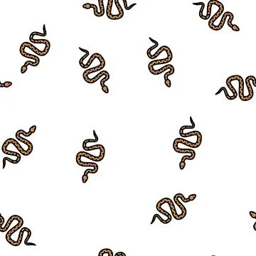 Snake in zoo vector seamless pattern 스톡 일러스트